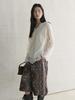 Elegant 3D Embroidered Lace V-Neck Double-Layer See-Through Top for Women