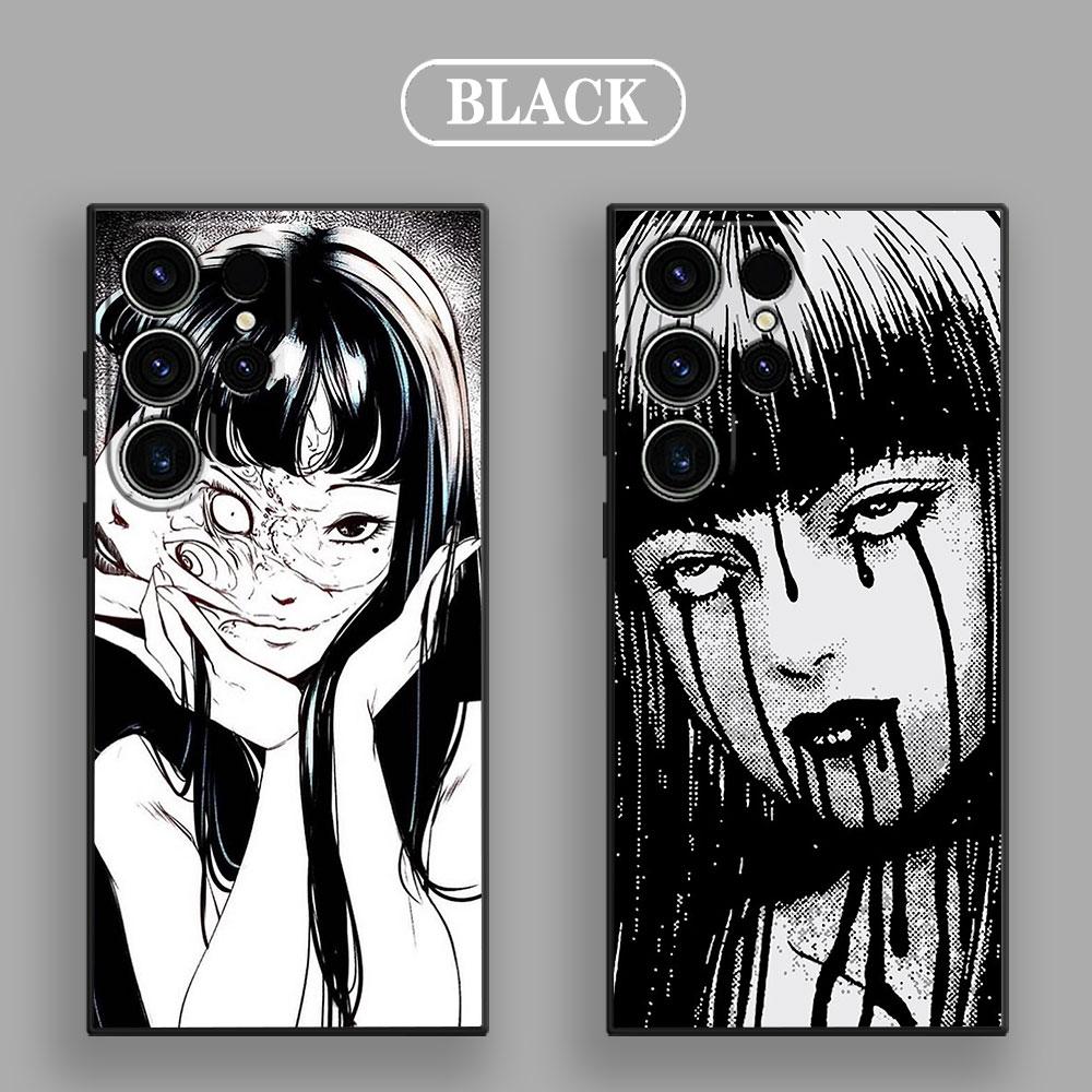 Horror Comic T-Tomies Junjis Ito Manga S25Ultra Case For Samsung Galaxy S25 S24 S23 S20 S21 FE S22 Ultra S10 Plus 5G Phone Cover
