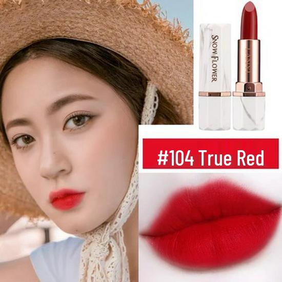 LANYI Dusky Rose & Auntie Red Matte Long-lasting Lipstick - Moisturizing, Waterproof, Cherry Red Aura Whitening.