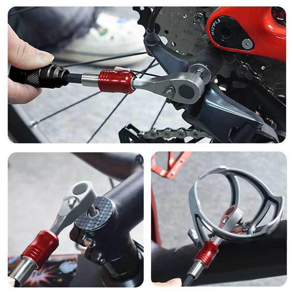 Bike Repair Tool Kit with Ratchet Wrenches Compact Lightweight Multi-Functional Ideal for Bike