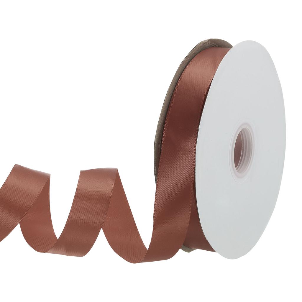 Jednostronna rypsowa wstążka poliestrowa satynowa wstążka jednokolorowa wstążka z tkaniny do rękodzieła dekoracji ślubnych pakowania prezentów 1"x100 jardów