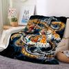 1pc Dragon Tiger Design Blanket Lightweight Blanket Throw Blanket For Sofa, Bed, Travel, Camping, Livingroom, Office, Couch, Chair yy251010095