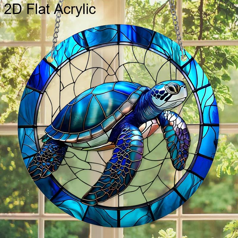 Acryl-Meeresschildkröte Sonnenschutzglas-Effekt Fensterhänge-Ornament Schildkrötenliebhaber Geschenke