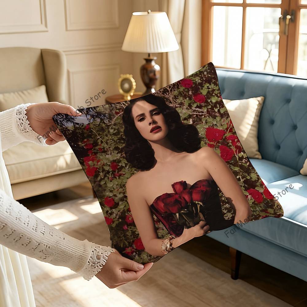 Singer LLana DelS Rey Printed Pillow Cover Cushion Case Simple Sofa Pillow Case No Pillow Core