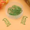 20Pcs Green Iron Penguin Shape Clip Bookmark Marking Stationery School Supplies