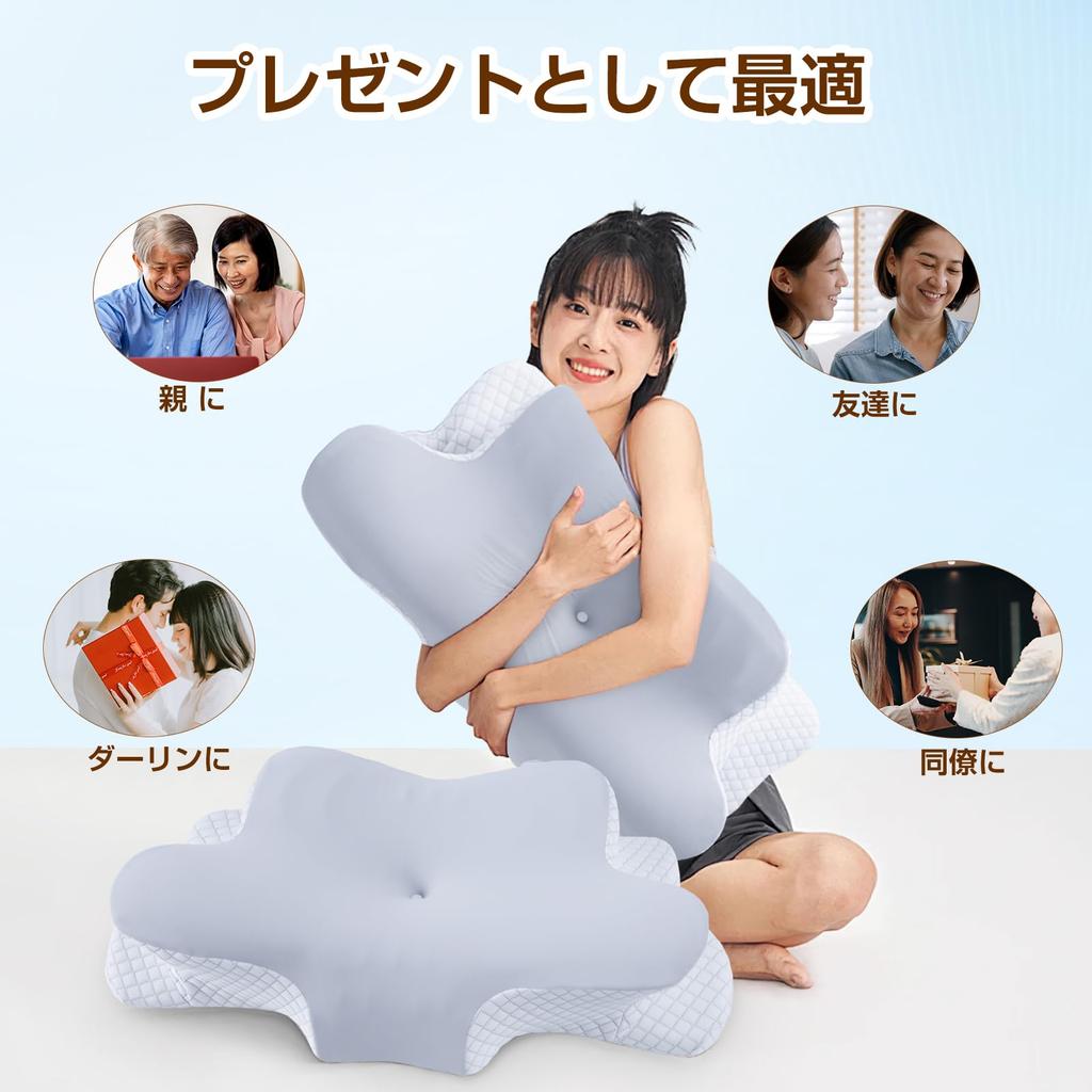 This memory foam pillow provides neck support, a hollow design, and arm support for your head, neck, and shoulders. It's adjustable to two heights: