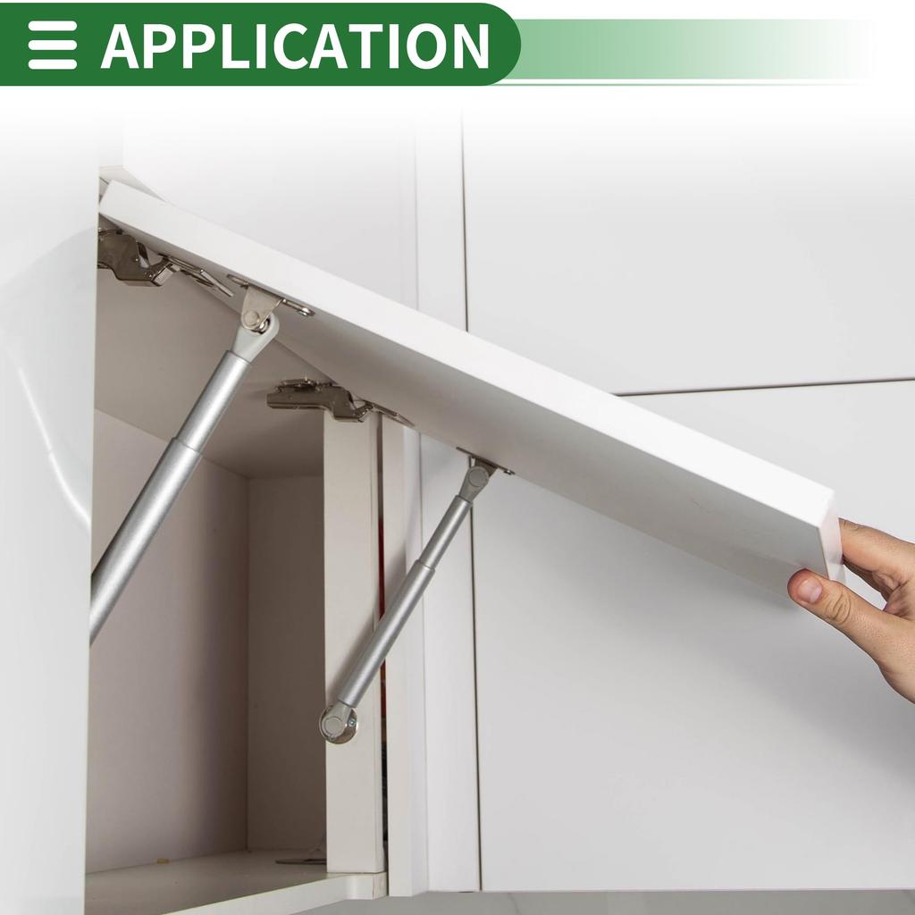 Motoforti Universal Lift Support Strut Gas Springs 6 Inch/155mm 4Ib/20N/2kg Carbon Steel Black, Set of 2