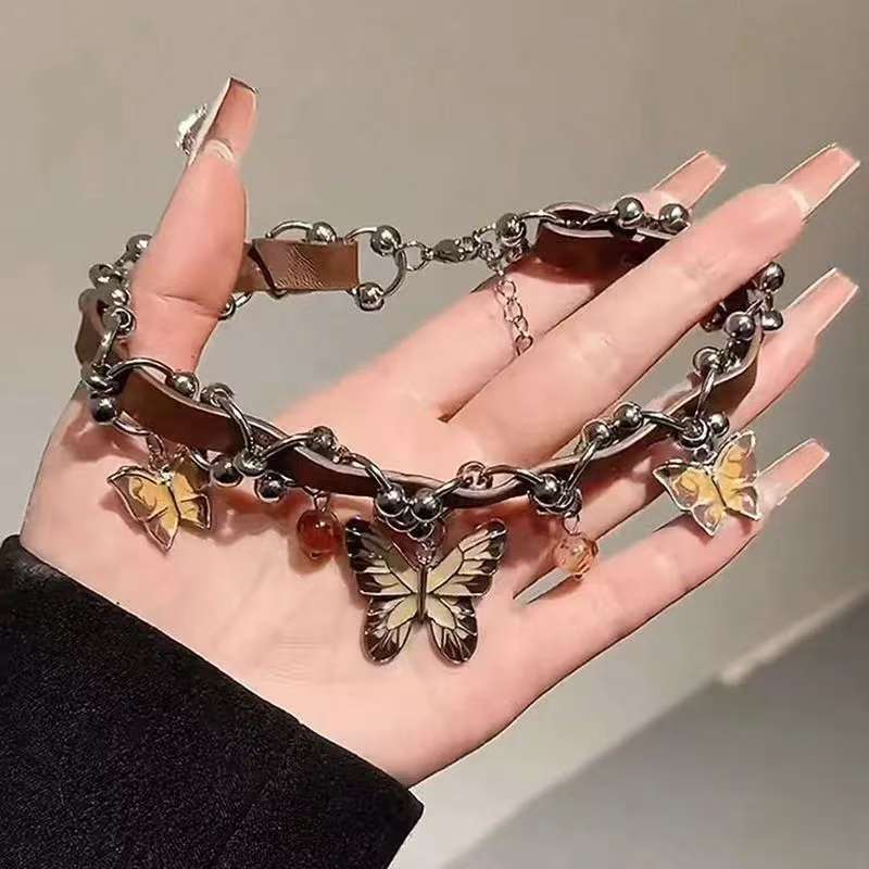 Black choker necklace collarbone chain women's leather cross pearl neck chain punk style neck strap neck chain accessories