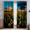Beautiful Sunflower Sea of Flowers Curtains Living Room Bedroom Kitchen Balcony Window Decor 2 Panel Landscape