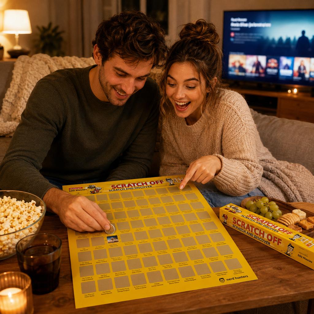Scratch Off 100 Movies - Plakat Zdrapka 100 Kultowych Filmów A2