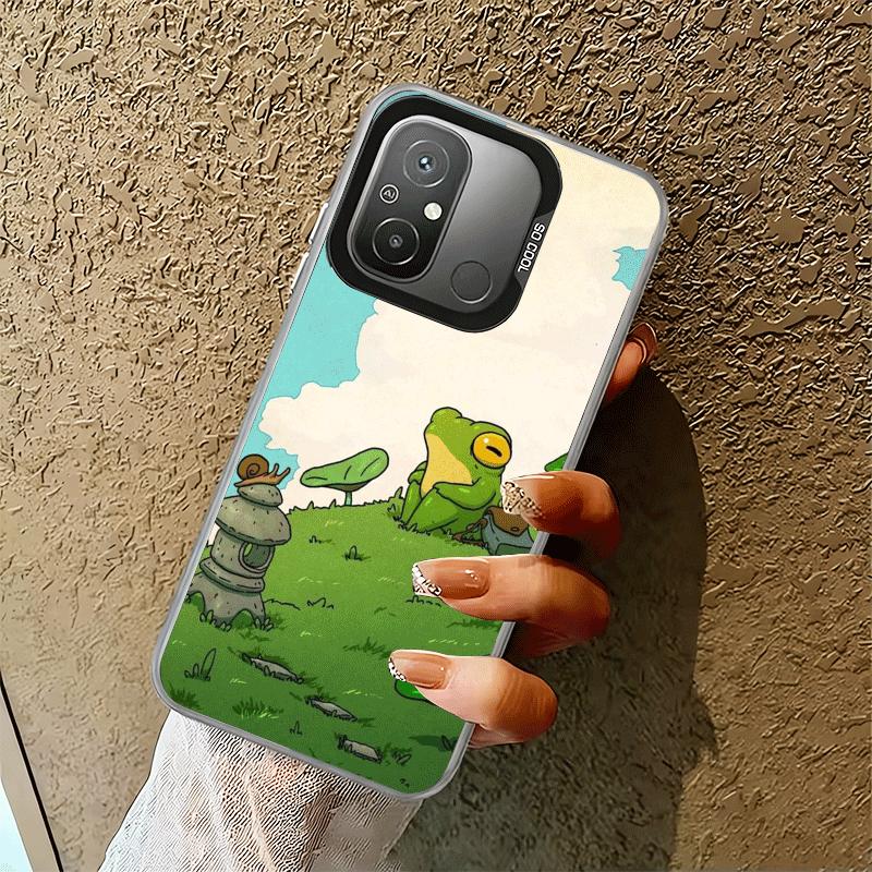 Cute Cartoon Frog Shockproof Phone Case for Xiaomi Poco X7 X6 X5 X3 Pro F7 Ultra M8 Redmi 15C 15 14C 13C 12C 10C 13 12 10