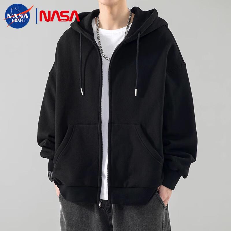 NASA NOAH Unisex American Style Hooded Cardigan Sweatshirt Jacket