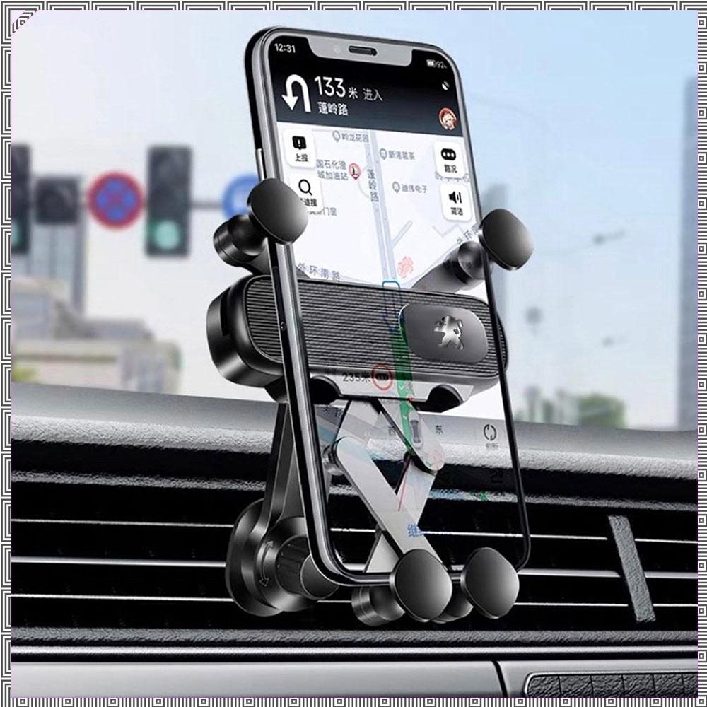 1pc Gravity Universal Car Air Vent Phone Holder Shockproof GPS Clip For Peugeot Lion Badge 308 3008 2008 306 Hub Cap Accessories