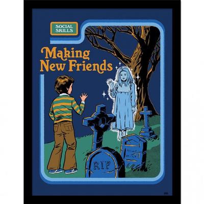 Gerahmtes Poster Neue Freunde finden