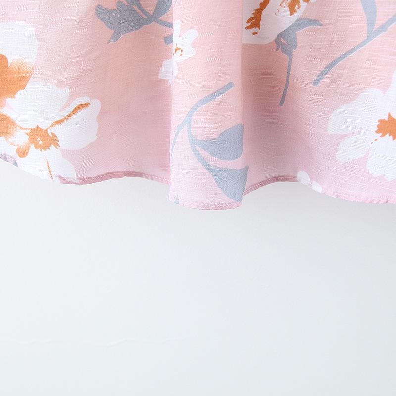 A749 Summer Baby Girl Princess Dress with Big Bow & Flower Skirt, Includes Hat, for Ages 1-4