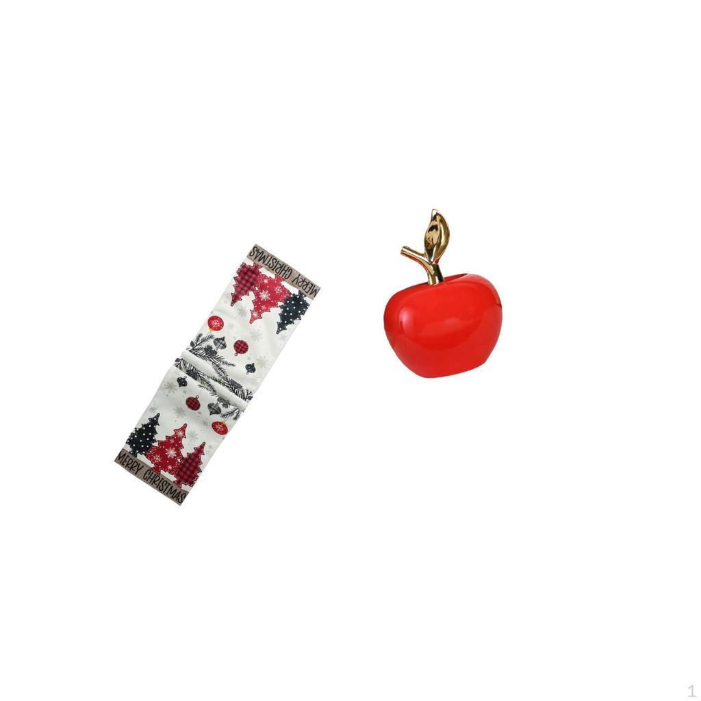 Christmas Table Runner Ornament Seasonal Winter Reusable Tree Tablecloth Ceramic Figurine Sculpture