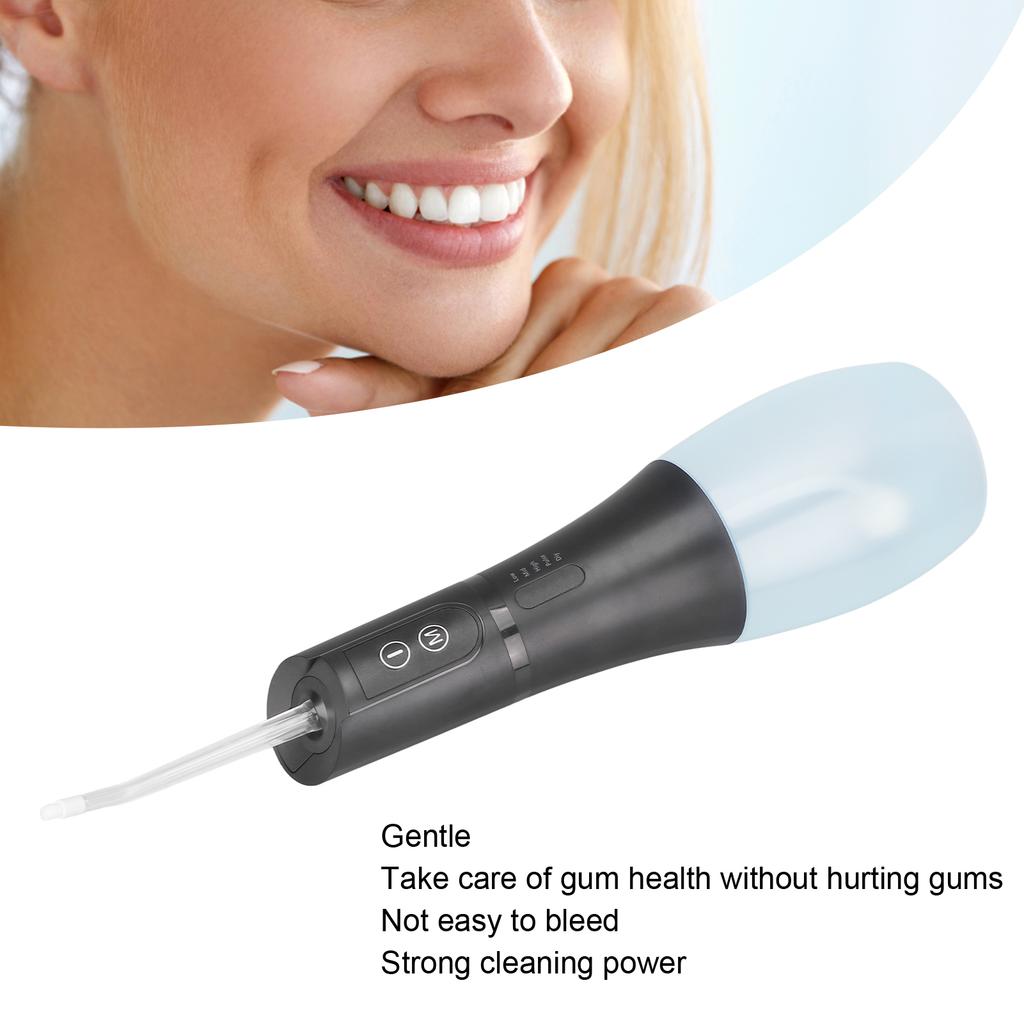 Cordless Dental Oral Irrigator Waterproof Whitening Large Capacity Oral Irrigator for Family ( White)