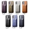 iPhone 17 Magnetic Card Holder Case with Anti-Lost Strap & Drop-Proof Cover, Compatible with 15 Pro & 16 Pro Models
