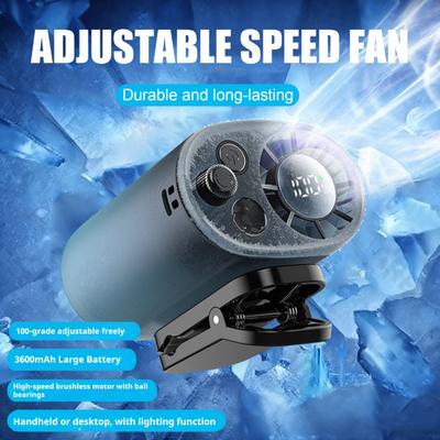 High-Speed Waist Clip Fan with USB Charging Quiet Clip-on Fan for Desk Neck Portable Personal Cooling Fan for Travel Camping Outdoor