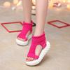 Summer New Round Toe Hand-woven Platform Heightened Non-slip Comfortable Versatile Soft Sole Women's Sandals