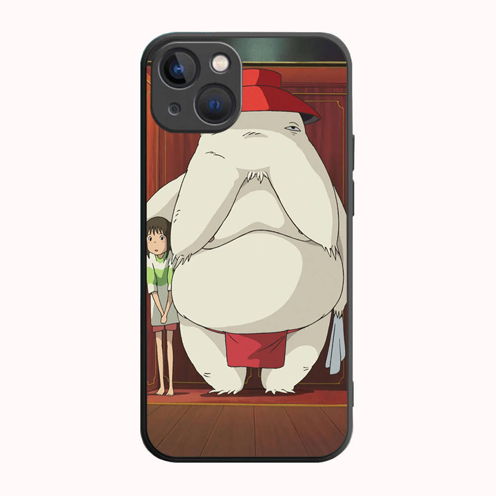 B-8 Spirited Away Black Case for Samsung S24 S23 S22 S21 S20 FE S10 Lite Ultra S7 S8 S9 Plus A05S A11 A12 A13 A15 A22 A24 A25 A32 A52 A71 5G