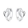 Elegant Heart Zircon Infinity Hoop Earrings Fashionable Advanced Temperament Jewelry For Women