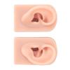 1 Pair Silicone Ear Model Flexible Soft Reusable Simulated Human Skin Silicone Piercing Model