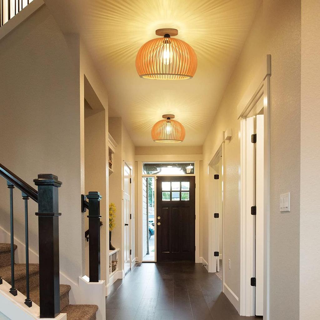 KY LEE ceiling stylish dining room single light cute interior lighting for living ceiling LED solid wood Japanese-style lamp, light, fixture, simple,