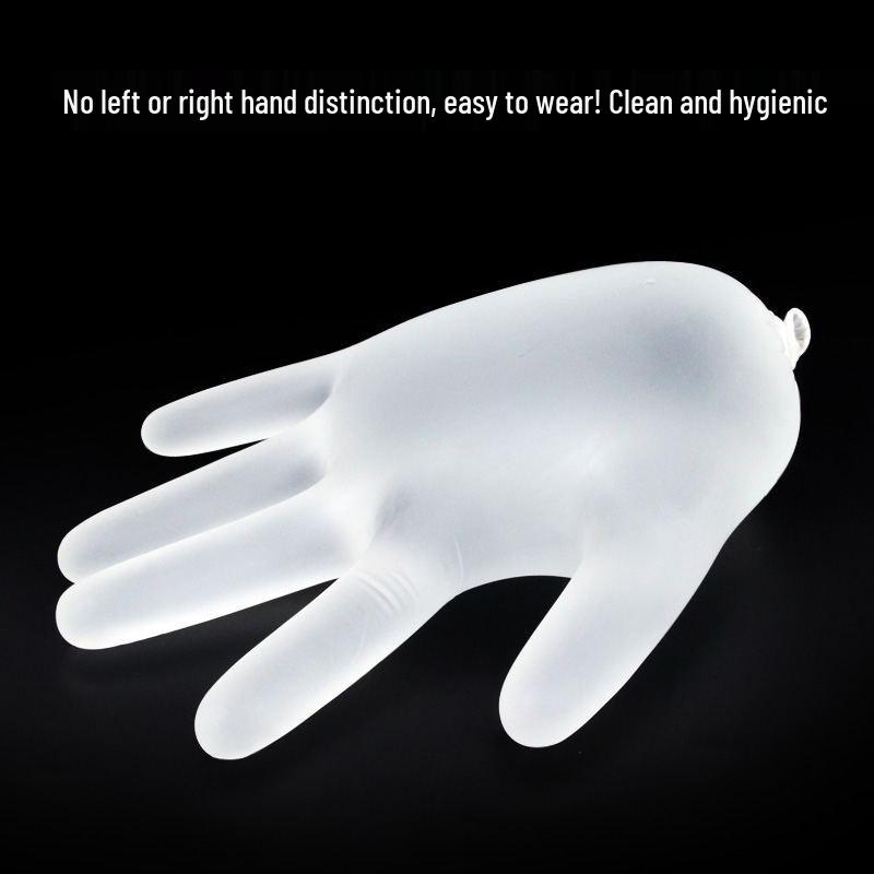50 Disposable Milky White PVC Gloves for Tattooing, Beauty, Nail Art, and Eyelash Extensions