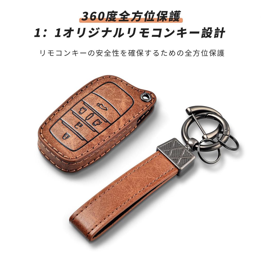 OFFCURVE 5 Button/90 Series Smart Key NOAH VOXY Alphard Key Cover Leather Smart Key