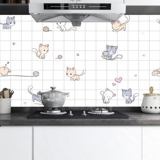 Kitchen Wall Sticker Oil-Proof Adhesive Cabinet Sticker Waterproof Stain-Resistant Fruit