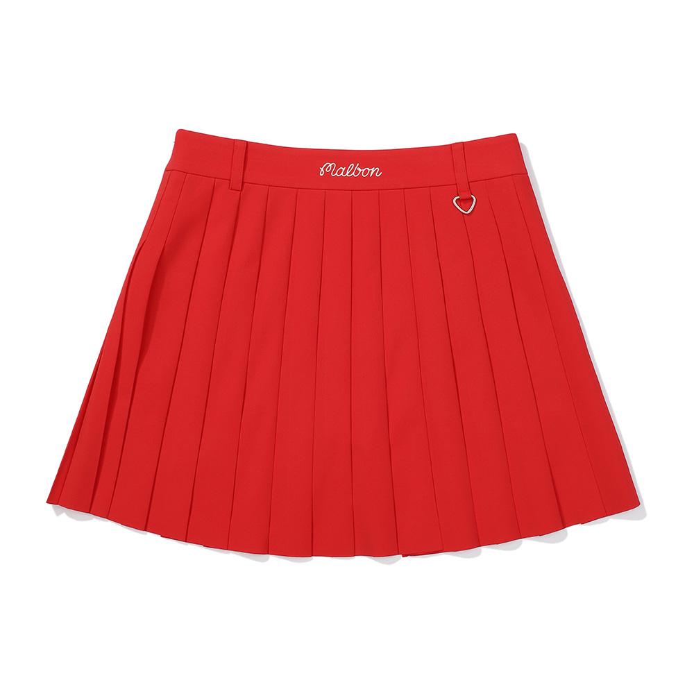 MALBON GOLF Band Pleated Skirt Red (Woman)