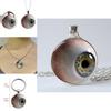 Bloodshot Eye 2d Round Glass Pendant Jewelry For Friends And Office Gifts
