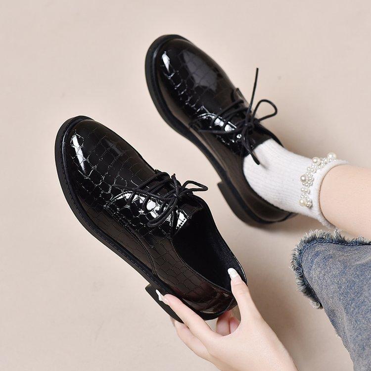 Mary Janes Shoes Woman  Trend British Style Oxfords Mouth Black Flats Casual Female shoes Ladies Footwear Loafers women