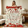 All Season Flannel Fleece Throw Blanket with Romantic Red Rose Heart Valentine'S Day Love Quote Print for Sofa Couch Bedroom Living Room Warm Cozy Sof