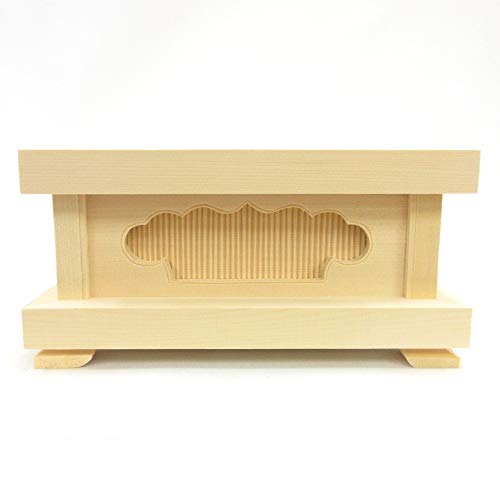 Kurita's Special Buddhist Statue [Wood Carving Buddhist Altar] Square Base, Large (W20cm, D20cm, H10cm) Made of Cypress Wood, 1940