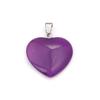 Herzförmiger Naturstein Anhänger Tigerauge Amethyst Jade Kristall Stein Charms Für DIY Exquisites Halsketten Schmuckzubehör