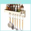 Modern White Aluminum Alloy Wallmounted Spice Rack With Multifunctional Storage For Kitchen Organization