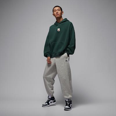 Men's Jordan Brooklyn Fleece Comfortable Fleece Lined Lace Up Elastic Cuff Knitted Sweatpants Men's