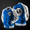 Anime Japanese Son Goku Baseball Jacket Cosplay Cartoon  Mens Warm Coat Spring Autumn Overcoat Fleece Hoodies Jaqueta Masculina