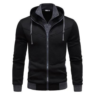 2024 Men's Slim Fit Color Block Hoodie - Spring Fashion Casual Hooded Cardigan Sweatshirt
