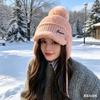Faux Fur Winter Hat for Women - Warm Buckle Ear Flap Cap Windproof Outdoor Snow Hat in Lei Feng Style