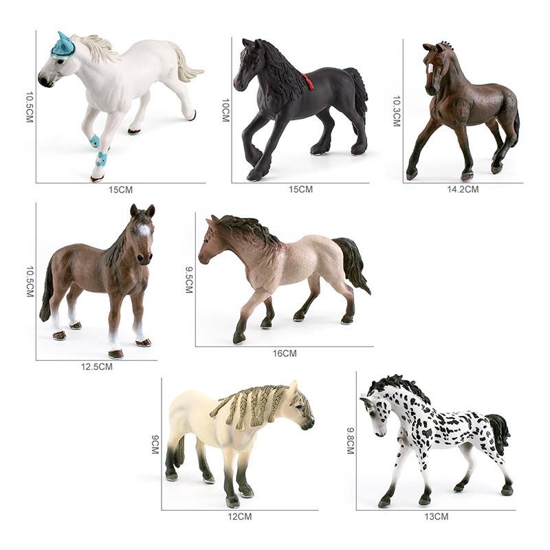 High Quality Pvc Horse Models Set Of Seven Including Appaloosa Quarter Horse And Hanoverian For Display And Imaginative Play