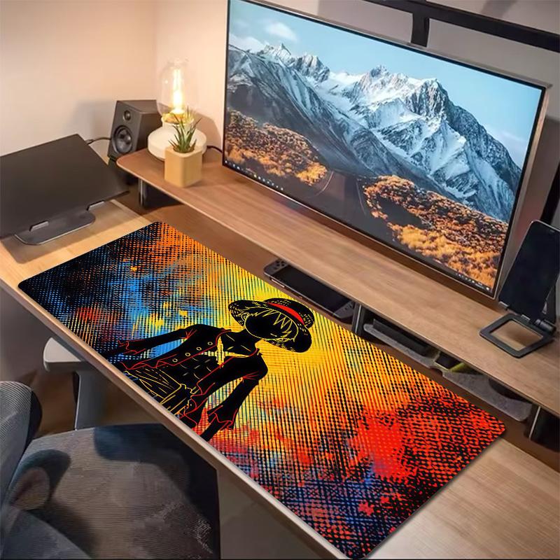 Straw Hat Crew Print Cushion Non-slip Laptop Tablet Big Mousepad XXL Mat Mini PC Playmat With Lock edge