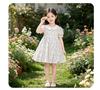 Girls' Summer Pure Cotton Doll Neck Dress
