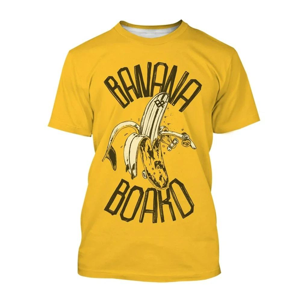 

Funny Banana 3D Print Men s T-shirt Fashion Fruit Unisex Personalized Hip-hop Casual Short Sleeve Tops Tees Women Clothing XXS