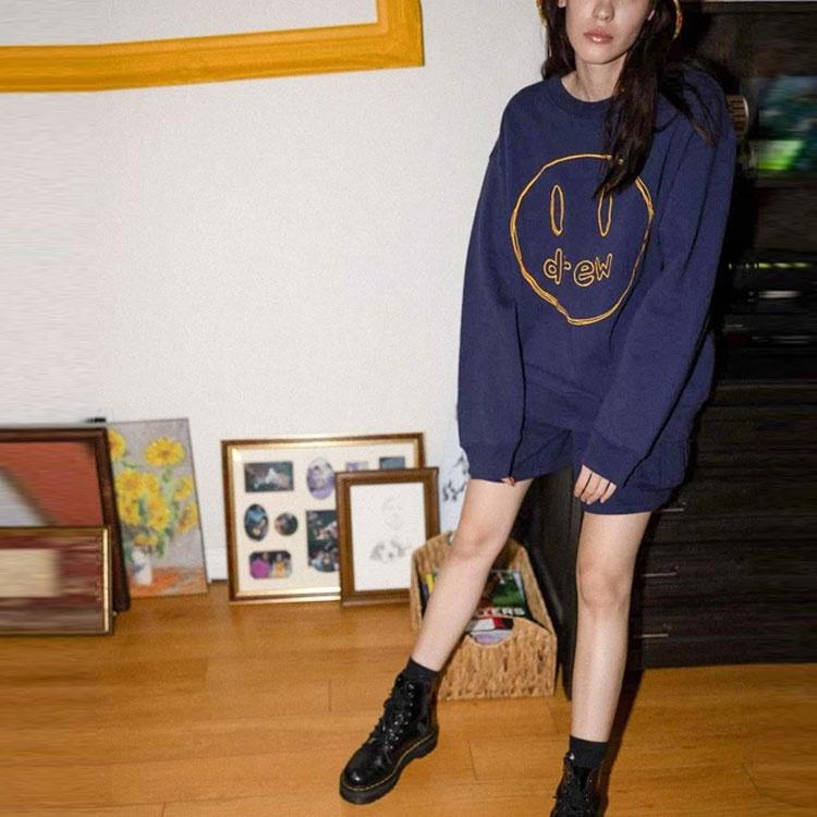 Drew House Sketch Mascot Crewneck Sweatshirt 'Navy' Men's DR-SS21-146