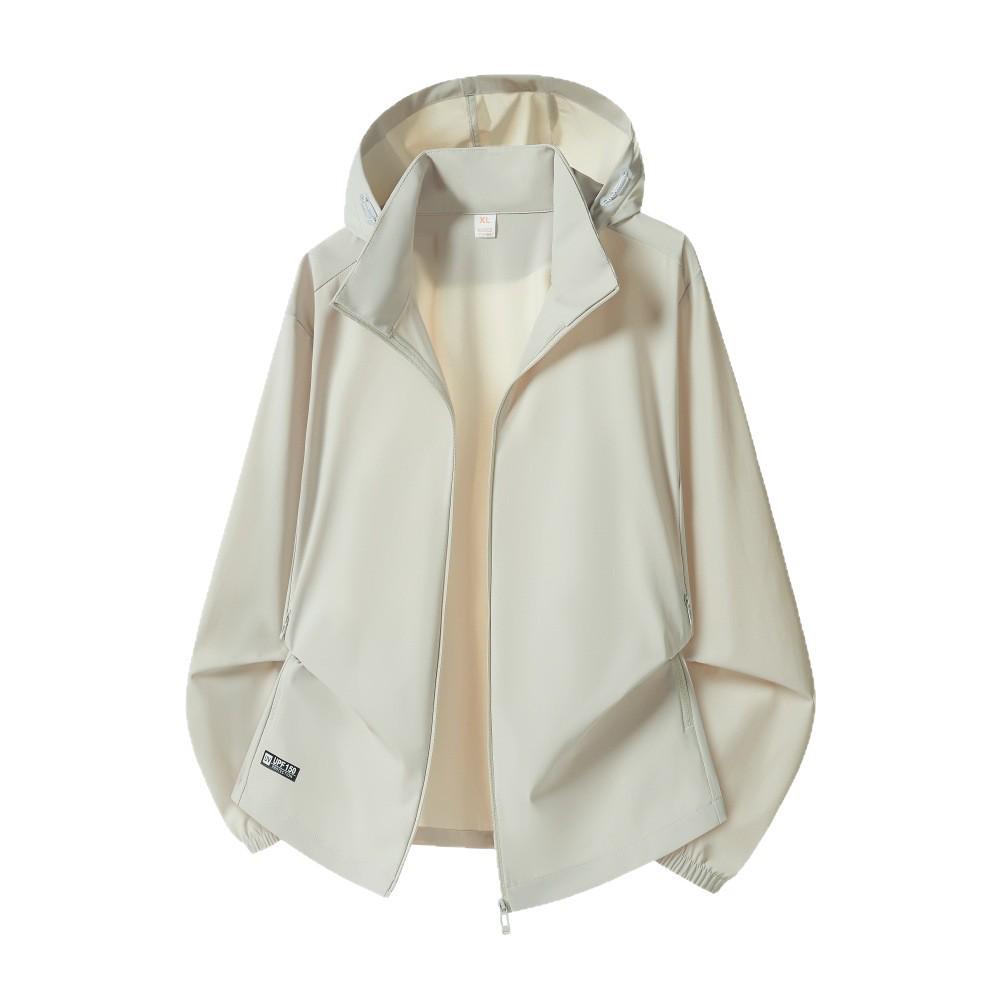Men's Ice Silk Sun Protection Suit with Detachable Hood - Breathable UV Resistant Outerwear for Women and Men