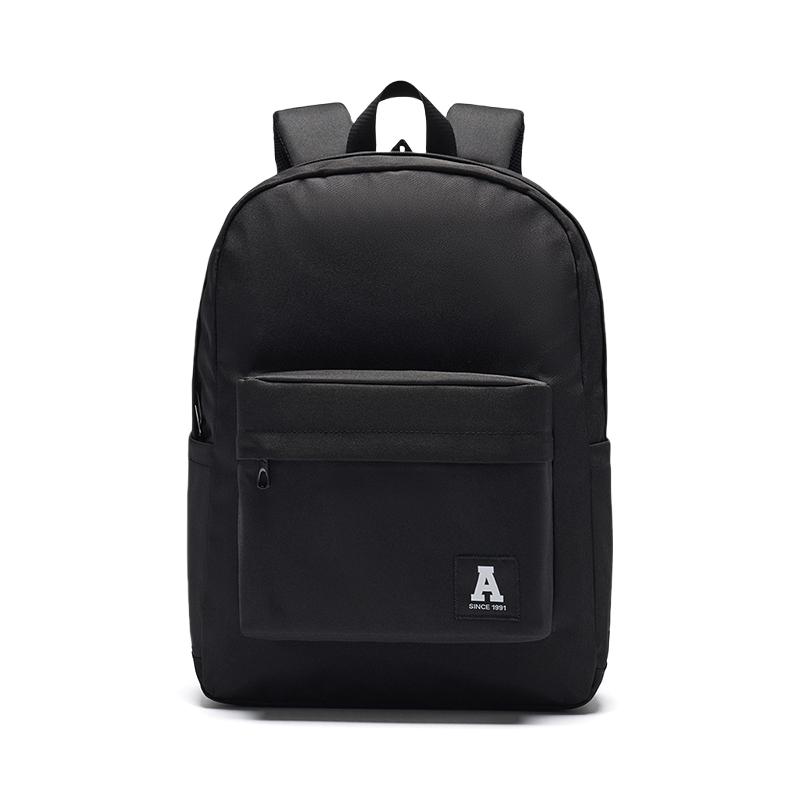 Anta Fashion Casual Sports Commuter Fabric Backpack Unisex Backpack Black 992518151R-1 Black