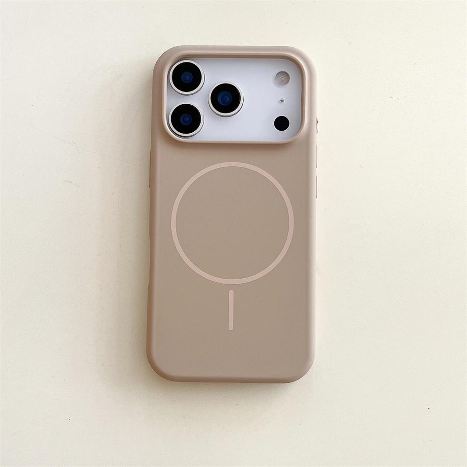 Luxury Skin Feel Magnetic Phone Case For iPhone 17Air 16 ProMax 15 14Plus 13 12 11 Wireless Charging Liquid Silicone Shockproof Cover Fundas